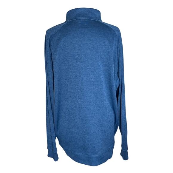 Under Armour Blue Quarter Zip Loose Coldgear Pullover Sweater Basic Gorpcore - Picture 2 of 9
